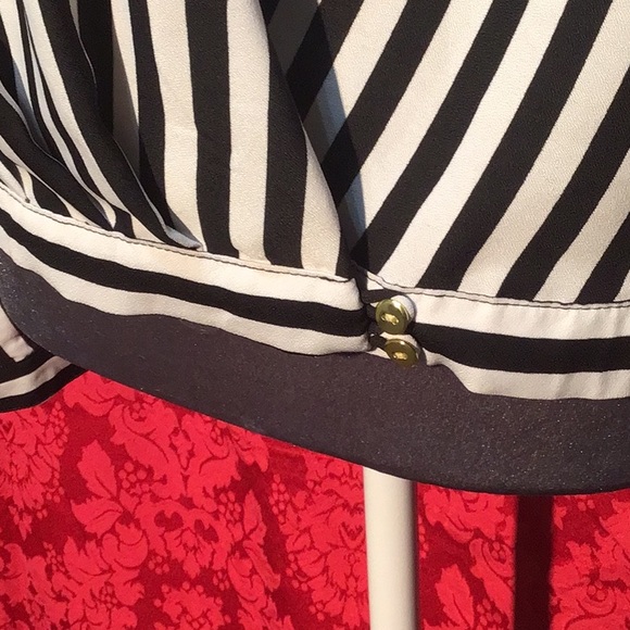 Worthington striped wrap blouse size medium - Picture 3 of 11